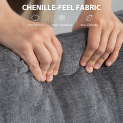 Fynco - 3 Seater Sofa with USB Ports & Cup Holders - Grey