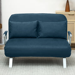 Two-Seater Click-Clack Sofa Bed - Navy Blue