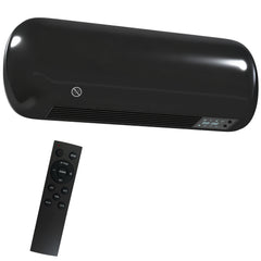 Fynco - 2000W Ceramic Electric Heater with Fan, Adjustable Thermostat, Wall Mounted - Black