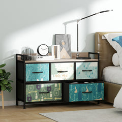 5-Drawer Chest of Drawers - Blue