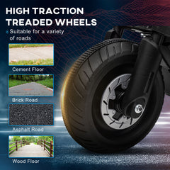 Kids Electric Motorbike with Siren, Horn, Headlights, Music, Training Wheels, for Ages 3-5 Years - Black