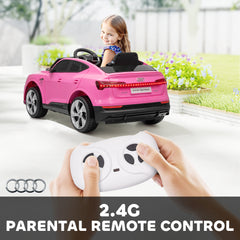 Fynco - 12V Kids Electric Ride on, Electric Car for Kids with Parental Remote, Music, Lights, Suspension Wheels, Pink
