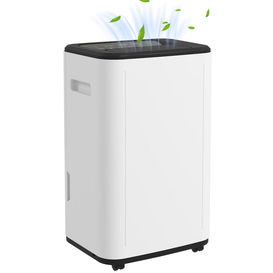 Fynco - 6000mL Portable Dehumidifier with 24H Timer, 3 Dehumidifying Modes, 20L/Day, for Home Laundry Basement