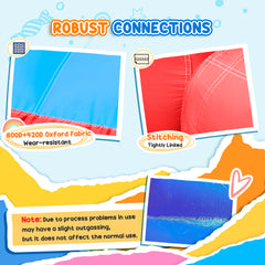 Fynco - 4 in 1 Kids Bouncy Castle Large Sailboat Style Inflatable House Slide Trampoline Water Pool Climbing Wall with Blower Carrybag for Kids Age 3-8, 2.65 x 2.6 x 2m