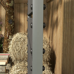 Fynco - Raised Bed for Garden, Planter with Trellis for Climbing Plants, Vines, Planter Box with Drainage Gap, Dark Grey