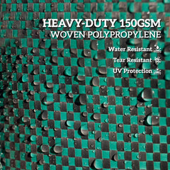 Garden Waste Bags, 300L x 3 Heavy Duty Garden Bags, Foldable and Reusable Waste Sacks with Handles for Loading Leaf, Trash, Debris, Green