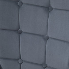 Modern Armchair with Footstool, Upholstered Accent Chair with Ottoman, Steel Legs, Velvet Wingback Chair for Living Room, Bedroom, Home Study, Dark Grey