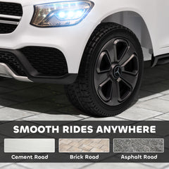 AIYAPLAY Mercedes-Benz GLC Licensed Kids Ride on Car with Remote Control, Soft Start, MP3, LED Headlights, White