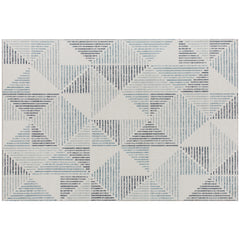 Fynco - Modern Area Rug, Geometric Pattern Non-Slip Washable Rug, Soft Floor Carpet for Living Room, Bedroom, Dining Room, Home Office, 170 x 120 cm, Multi-Coloured