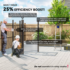 Fynco - 7 x 4ft Garden Shed, Easy to Assemble, Upgraded Galvanised Steel Frame with Foundation Kit, Double Doors with Lock, Outdoor Metal Shed with Vents and Gloves, Garden Storage Shed, Natural