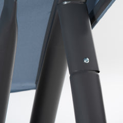 Fynco - 2-3 Seater Outdoor Garden Rattan Swing Chair with Adjustable Canopy Removable Cushion Hammock Seater Bench Bed Lounger, Mixed Grey