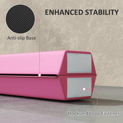 SPORTNOW 7.7ft Folding Gymnastics Beam, Floor Balance Beam for Kids with Anti-Slip Base, Gymnastics Equipment for Home, Pink