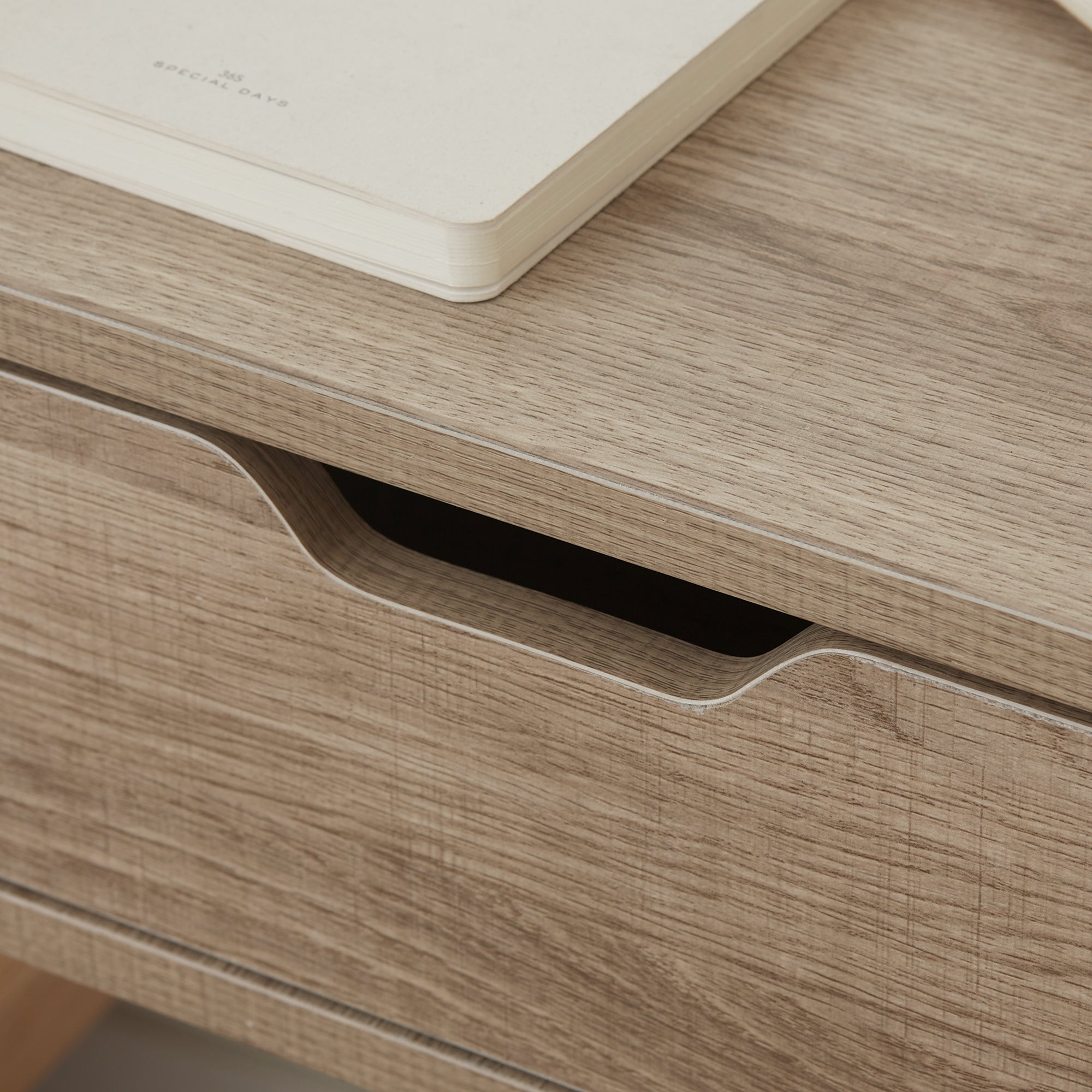 Floating Nightstand Set of 2 Wall Mounted Bedside Table with Storage Drawer for Bedroom, Natural