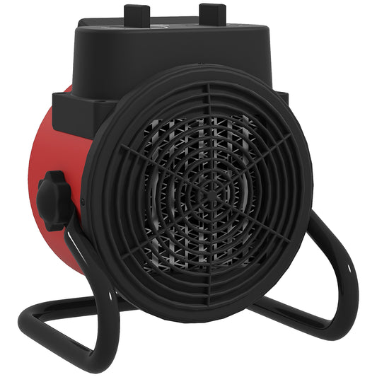 Fynco - 2000W Portable Ceramic Electric Heater with Fan - Red