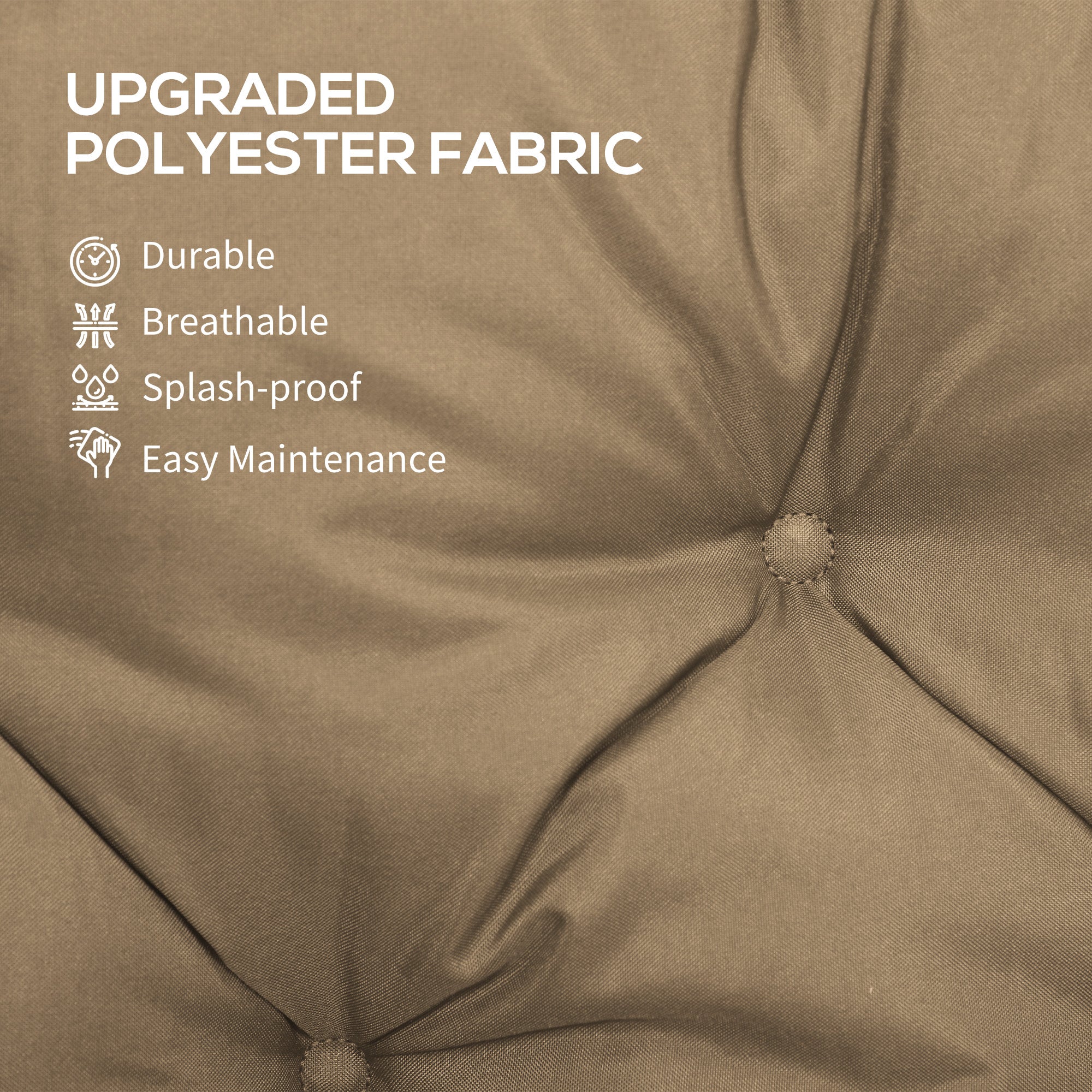 Fynco - Three-Seater Bench Cushion - Khaki