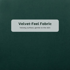 Fynco - Set of Two Velvet-Feel Lotus Bar Stools - Dark Green