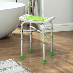 Fynco - 44-51.5cm Aluminium Frame Shower/Bath Stool - Green