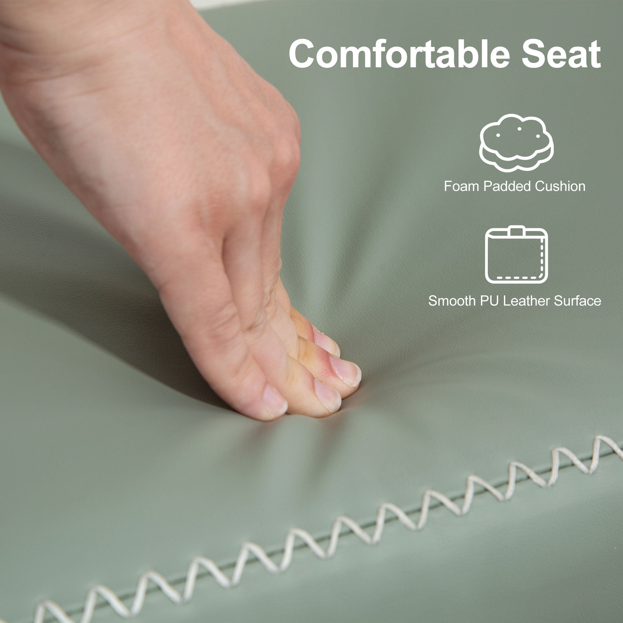 Fynco - PU Leather Shoe Storage Bench - Green