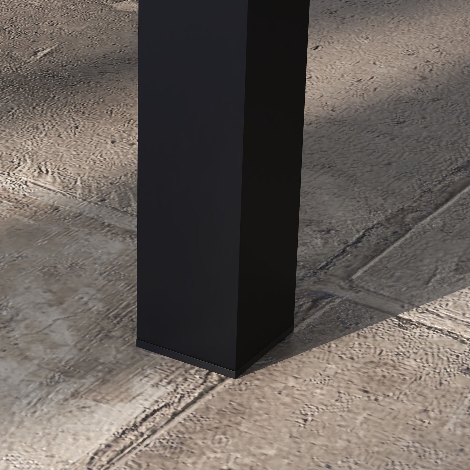 100cm x 60cm Aluminium Outdoor Coffee Table - Black