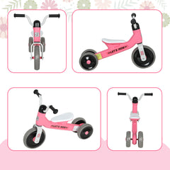 AIYAPLAY Toddler Balance Bike with No Pedal, 3 Silence Wheels for 12-36 Months Boys and Girls, Indoor Outdoor, Pink