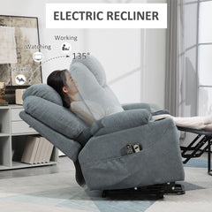 Lift-And-Recline Massage Armchair, with Heat - Grey