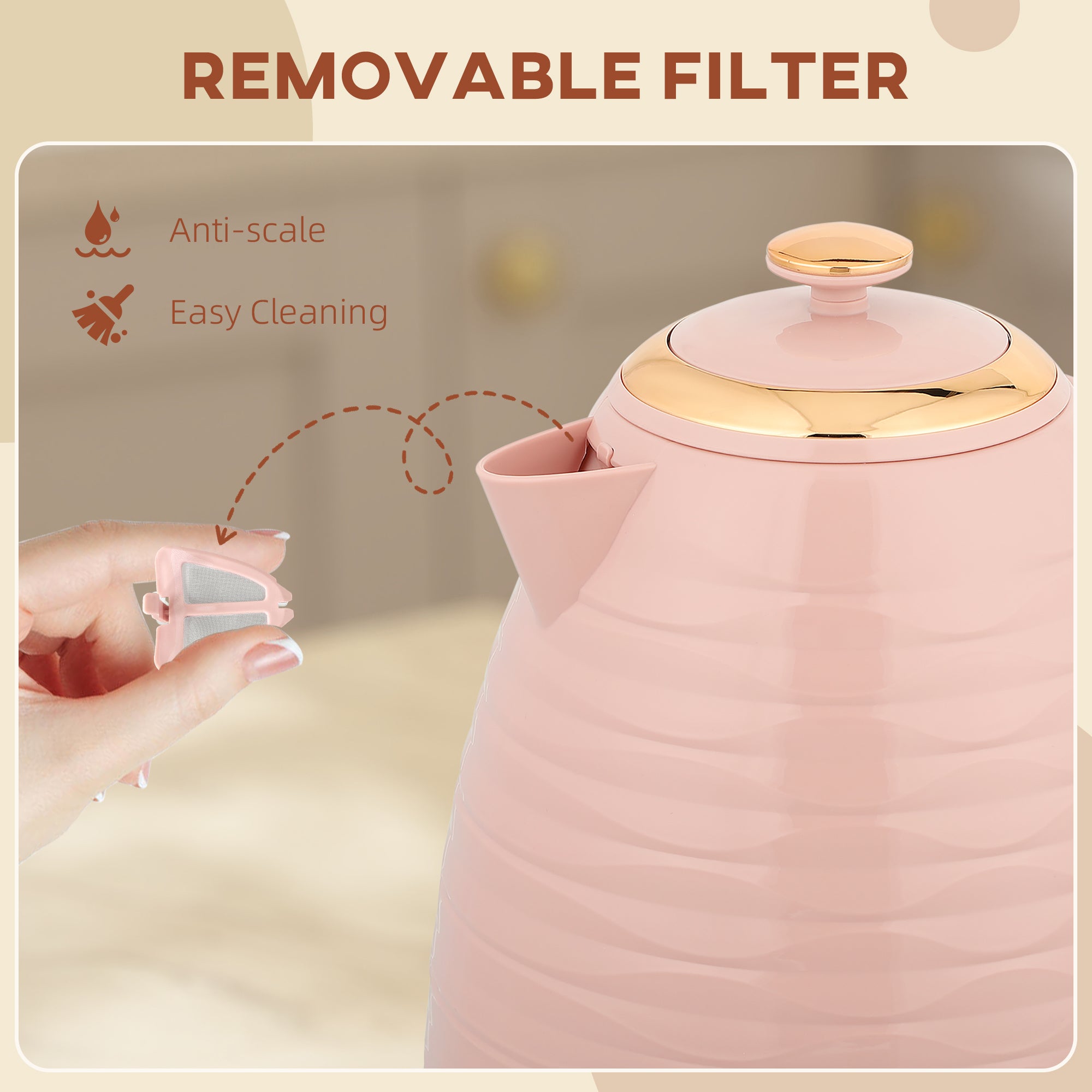 Fynco - 3kW Rapid Boil Honeycomb Kettle - Pink