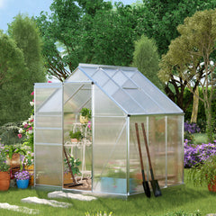 Fynco - 190 x 190cm Walk-In Polycarbonate Greenhouse