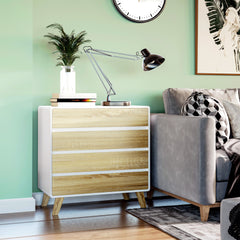 Chest of Four Drawers - Wood-Effect/White