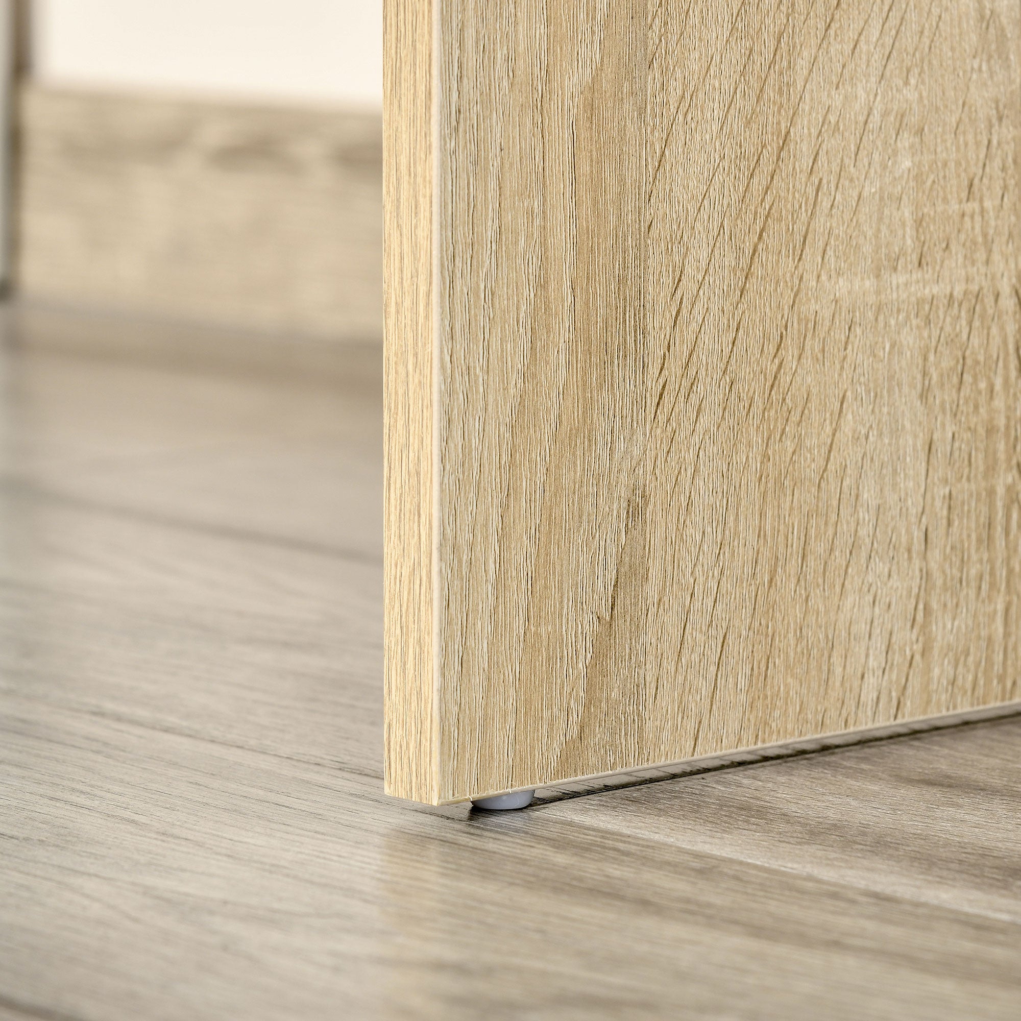 Fynco - L-Shaped Desk, Corner Computer Desk with Storage Drawer, Adjustable Shelf, Cabinet for Home Office and Study, 120 x 92 x 75cm, Oak and White
