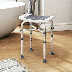 Fynco - 44-51.5cm Aluminium Frame Shower/Bath Stool - Grey