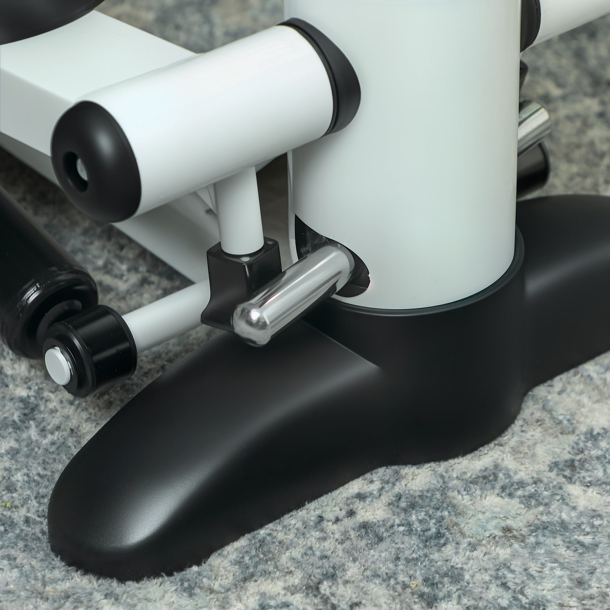 SPORTNOW Mini Stepper Machine, with LCD Monitor, Non-Slip Pedals, White