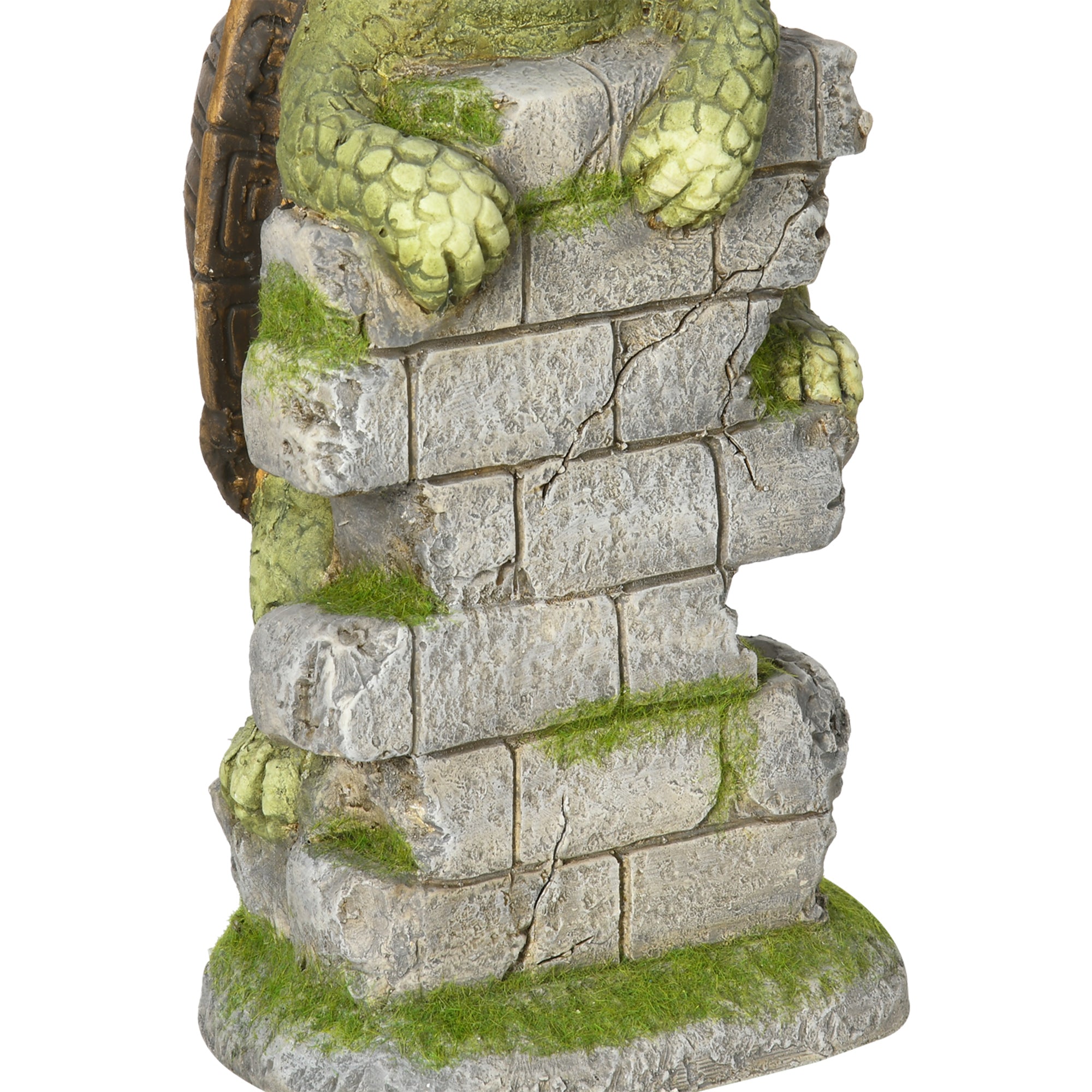 Vivid Tortoise Art Sculpture with Solar LED Light, Colourful Garden Statue, Outdoor Ornament Home Decoration for Porch, Deck, Grass