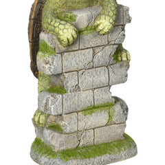 Vivid Tortoise Art Sculpture with Solar LED Light, Colourful Garden Statue, Outdoor Ornament Home Decoration for Porch, Deck, Grass