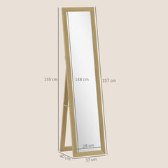 Fynco - 37 x 157 cm Full Length Mirror - Natural