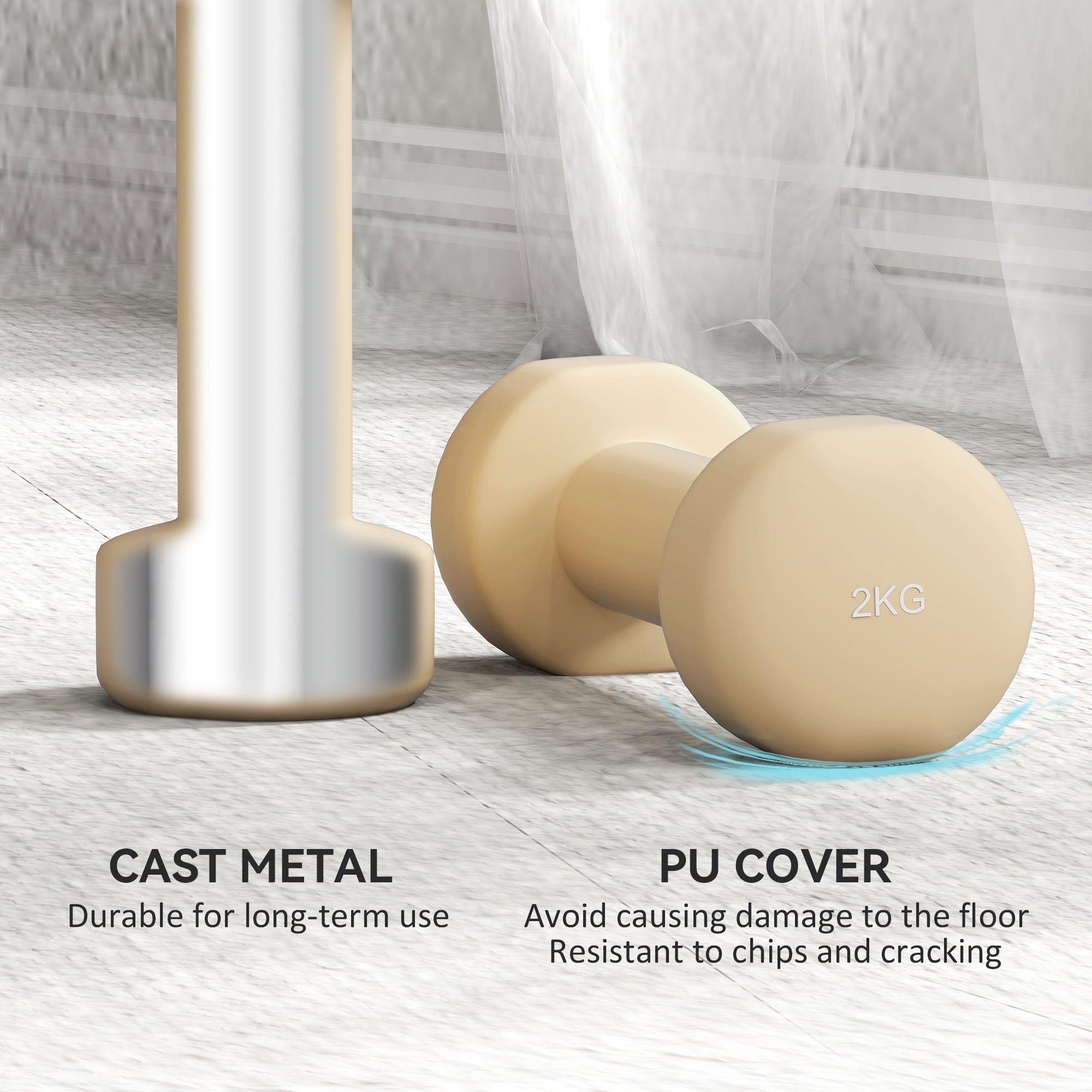 10KG Dumbbells Set with Carry Case, Hand Weights for Women and Men Home Gym Weight Lifting Training, Pink, Purple, Grey, Brown