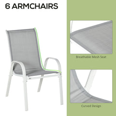 Seven-Piece Outdoor Dining Set - Grey