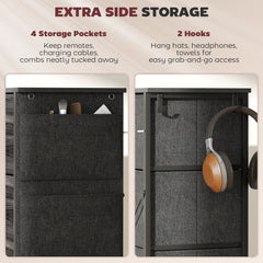 Chest of Four Fabric Drawers - Black