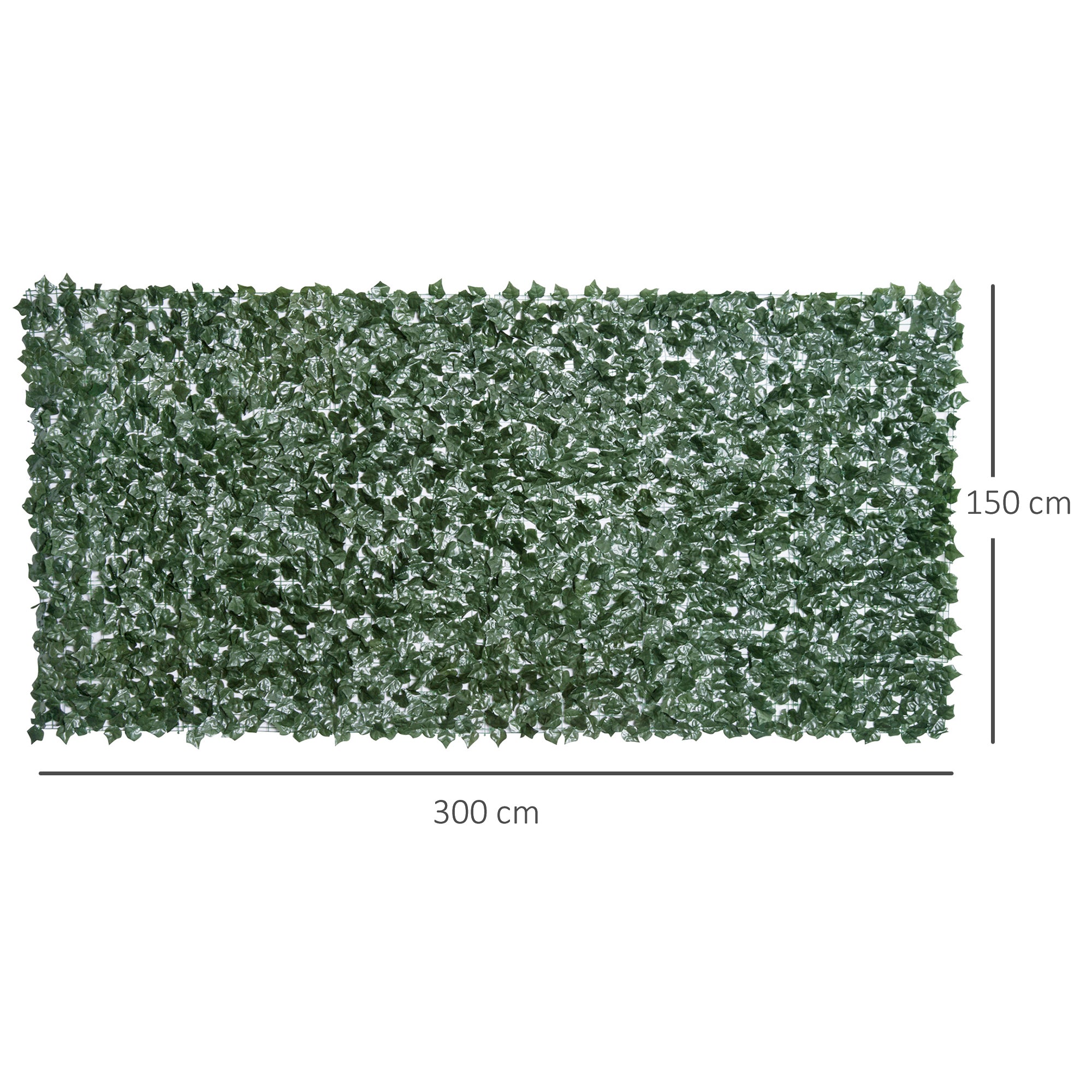1-Piece Artificial Leaf Hedge Screen Privacy Fence Panel for Garden Outdoor Indoor Decor, Dark Green, 3M x 1.5M