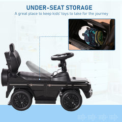 3 in 1 Kids Children Ride on Push Car Toddler Sliding Car G350 Licensed Walker Foot to Floor Slider Push-Along with Horn Steering Wheel NO POWER Manual, Black