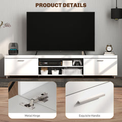 Modern TV unit Cabinet Entertainment Centre for TVs up to 90" w/ Cabinet Shelf for Living room Bedroom White