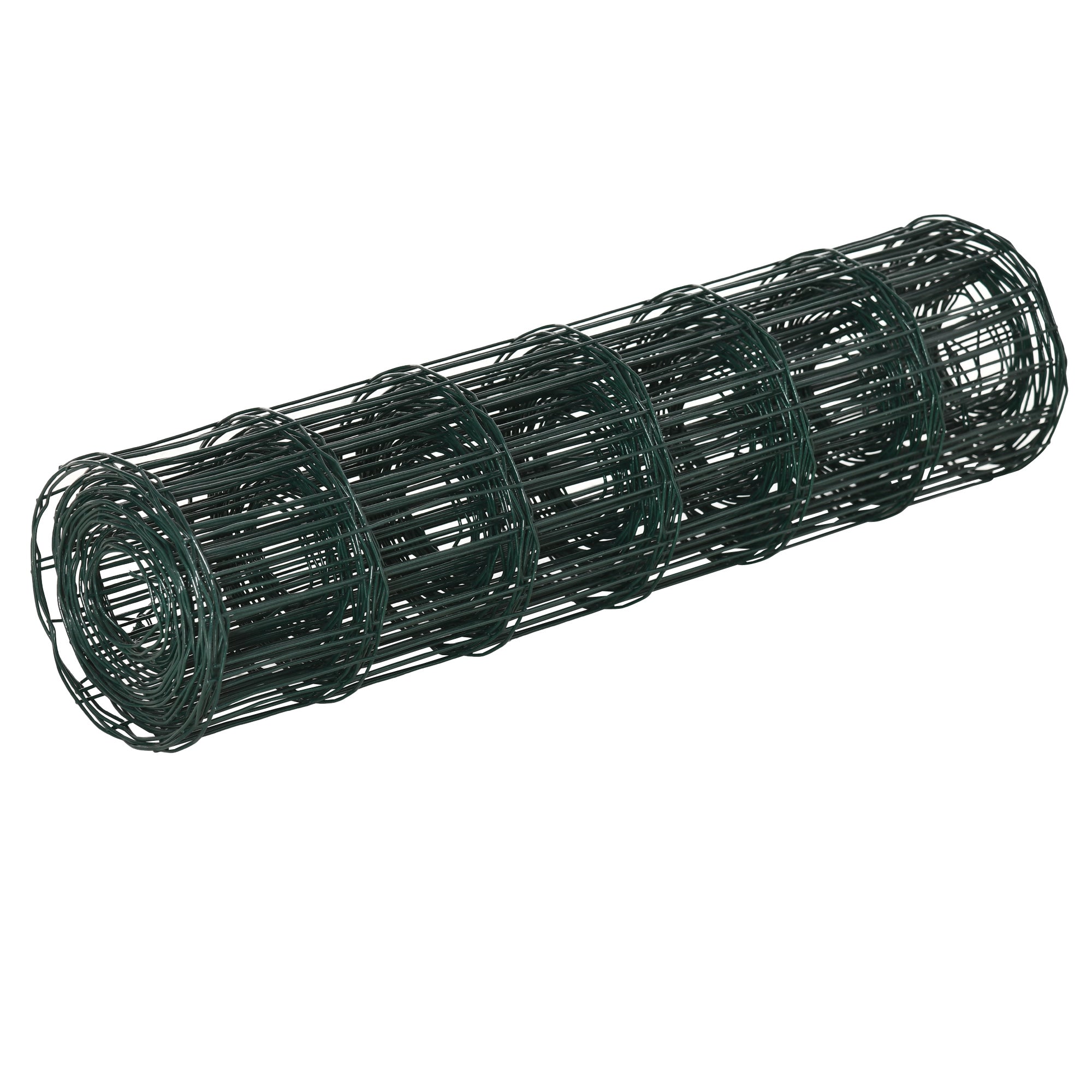 0.6M x 10M Chicken Wire Mesh Roll Rabbit Poultry Animal Fence PVC Coated Steel Metal Garden Netting Fencing