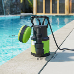 400W Submersible Water Pump for Dirty/Clean Water, 9000L/H Electric Sump Pump with Float Switch, Drain Water from Garden Pond, Hot Tub, Ditches, Portable and Lightweight