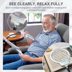 Fynco - Electric Rise/Recline Armchair, with Reading Light - Grey