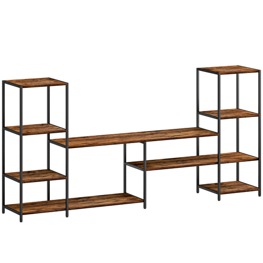 TV Unit for TVs up to 55 Inches, Industrial TV Stand with Storage Shelves, Entertainment Centre for Living Room, Bedroom