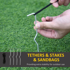 1.2m Witch Ghost Halloween Inflatable Decoration w/ LED Lights Fan Accessories Pumpkin Lantern Kids Adult Fun Weather-Resistant Indoor Outdoor Seasonal