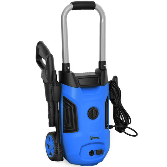 1800W 150-Bar Pressure Washer, with Adjustable Nozzle - Blue
