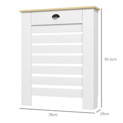 Fynco - 95.5H x 78Wcm Radiator Cover, with Drawer - White