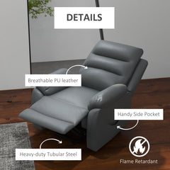 Electric Riser and Recliner for Elderly with 8 Vibration Massage, PU Leather Power Lift Recliner Chair for Living Room with Side Pockets, Footrest, Grey