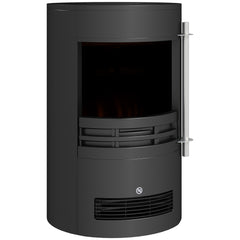 Fynco - 1000W/2000W Freestanding Electric Fireplace, Indoor Heater Fire Stove with Log Burner Effect Flame, Thermostat Control