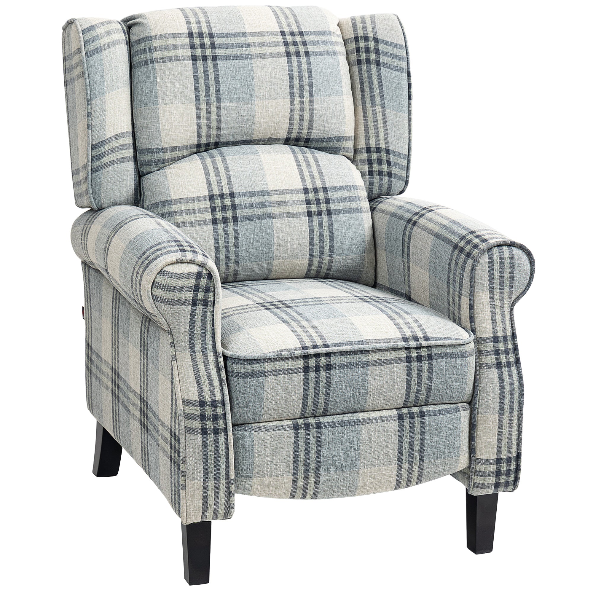 160° Reclining Armchair, with Footrest - Grey